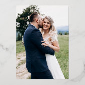 Invitation En Aluminium Elegant Brocade Lace Photo Engagement Party (Verso)