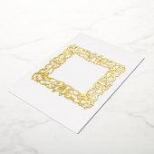 Invitation En Aluminium Élégant cadre baroque Or Blank (Rotation)