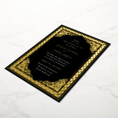 Invitation En Aluminium Élégant cadre d'ornement hindou Mariage indien noi (Rotation)