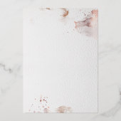 Invitation En Aluminium Elégant cadre floral rose pastel Or Rose fantaisie (Verso)