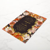 Invitation En Aluminium Elégant cadre ovale or Midnight Mariage d'abondanc (Rotation)