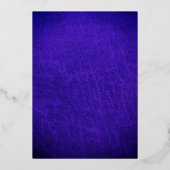 Invitation En Aluminium Elegant Chic Gold sur Mariage en cuir bleu (Verso)