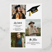 Invitation En Aluminium Elégant Chic Typography Graduation Party (Verso)