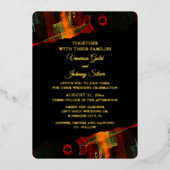 Invitation En Aluminium Elegant Classic Modern Trendy Pattern #903 Wedding (Recto)