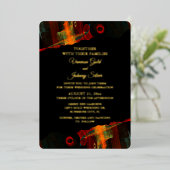 Invitation En Aluminium Elegant Classic Modern Trendy Pattern #903 Wedding (Debout devant)