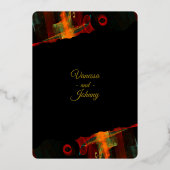 Invitation En Aluminium Elegant Classic Modern Trendy Pattern #903 Wedding (Verso)