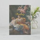 Invitation En Aluminium Elegant Classic Old painting Wedding (Debout devant)