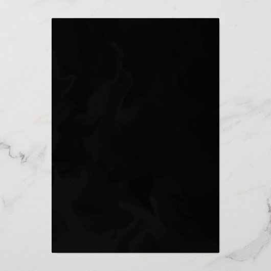 Invitation En Aluminium Élégant Classique avec Ornements Floraux pour Mari (Verso)