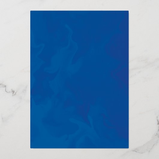 Invitation En Aluminium Élégant Classique avec Ornements Floraux pour Mari (Verso)