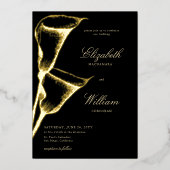 Invitation En Aluminium Élégant classique classique classique Calla Lilly  (Recto)