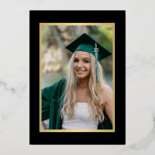 Invitation En Aluminium Élégant classique classique classique fête de grad (Verso)