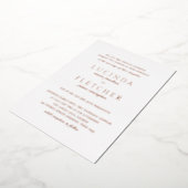 Invitation En Aluminium Élégant classique Mariage officiel Rose or (Rotation)