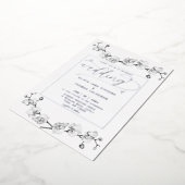 Invitation En Aluminium Élégant classique Orchidées Blanches Romantique Ma (Rotation)