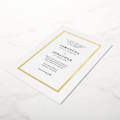Invitation En Aluminium Élégant classique photo Gold Foil Mariage frontali (Rotation)