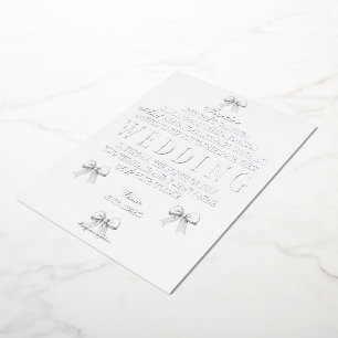 Invitation En Aluminium Élégant coquette, poches dessinées à la main et va