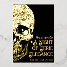 Elégant crâne gothique Halloween Foil