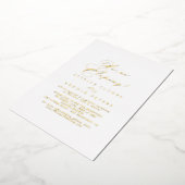 Invitation En Aluminium Elégant Design Elopement Réception Or (Rotation)