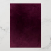 Invitation En Aluminium Élégant Dîner de répétition en Bourgogne Or (Verso)