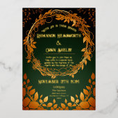 Invitation En Aluminium Élégant Druid Hill Automne Thème (Recto)