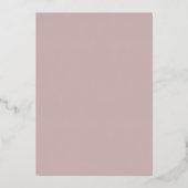 Invitation En Aluminium Elégant Dusty rose Mariage Rose or (Verso)