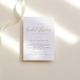 Invitation En Aluminium Élégant écriture réelle rose or feuille mariage