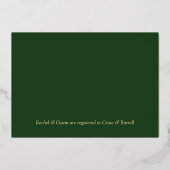 Invitation En Aluminium Élégant Elopement Tropical Mariage Réception Or (Verso)