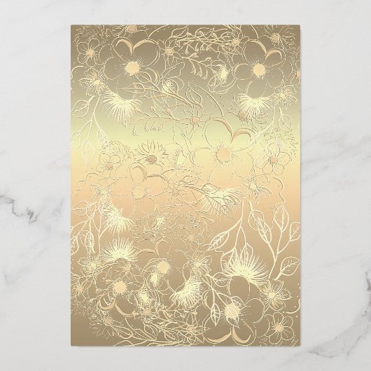 Invitation En Aluminium Élégant Emerald Green et Mariage or (Verso)