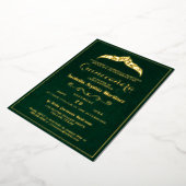 Invitation En Aluminium Elégant Emerald Green Quinceañera 15e anniversaire (Rotation)