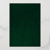 Invitation En Aluminium Elégant Emerald Green Quinceañera 15e anniversaire (Verso)