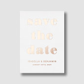 Invitation En Aluminium Élégant Enregistrer La Date Mariage Rose Gold Foil