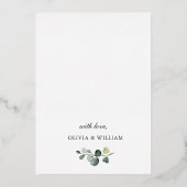 Invitation En Aluminium Elégant Eucalyptus Mariage Gold Foil Invi (Verso)
