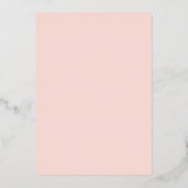 Invitation En Aluminium Elégant Fête des mariées Blush Rose Gold (Verso)