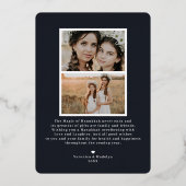 Invitation En Aluminium Élégant feuillage | Hanoukka Photo Collage Card (Verso)