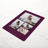 Invitation En Aluminium Élégant Fiançailles multiphoto Foil (Rotation)