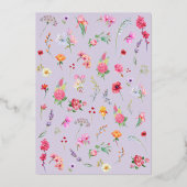 Invitation En Aluminium Elégant Fleur sauvage Meadow Printemps Jardin Mari (Verso)