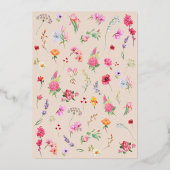 Invitation En Aluminium Elégant Fleur sauvage Meadow Printemps Jardin Mari (Verso)