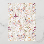 Invitation En Aluminium Élégant floral 60e anniversaire (Verso)