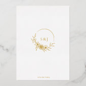 Invitation En Aluminium Elégant Floral Flowers Botanical Line Art Mariage (Verso)