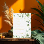 Invitation En Aluminium Élégant Floral Green Bellflower Mariage réel