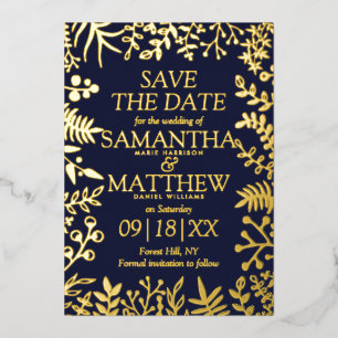 Invitation En Aluminium Élégant floral mariage à conserver pour la date ré