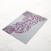 Invitation En Aluminium Elegant floral pattern (Rotation)