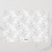 Invitation En Aluminium Élégant floral simple feuillage calligraphie scrip (Verso)
