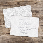 Invitation En Aluminium Élégant Floral Simple Foliage Script de calligraph