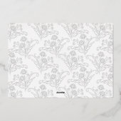 Invitation En Aluminium Élégant Floral Simple Foliage Script de calligraph (Verso)