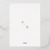 Invitation En Aluminium Elegant Floral Wedding (Verso)