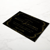 Invitation En Aluminium Élégant Flouris Formel Mariage Or (Rotation)