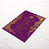 Invitation En Aluminium Elegant Foil Leaf Islamic Wedding (Rotation)