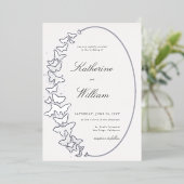 Invitation En Aluminium Élégant Formal Classic Butterfly Frame Argent (Debout devant)