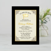 Invitation En Aluminium Élégant Formal College Graduation Party Gold Foil (Debout devant)