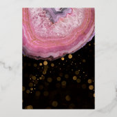 Invitation En Aluminium Elégant Géode Rose & Gold     WeddingFoil Invitati (Verso)